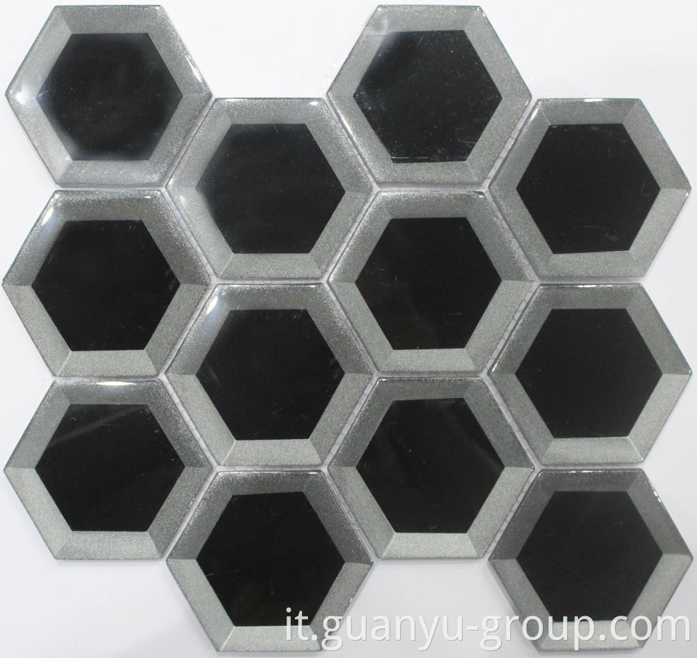 Silver and Black Cold Spraying Crystal Mosaic